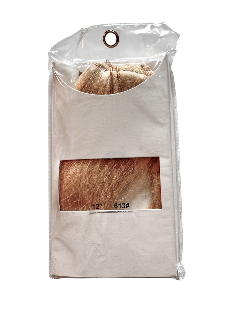 100% Remy Human Hair Extensions Color #613 Light Blonde 12”